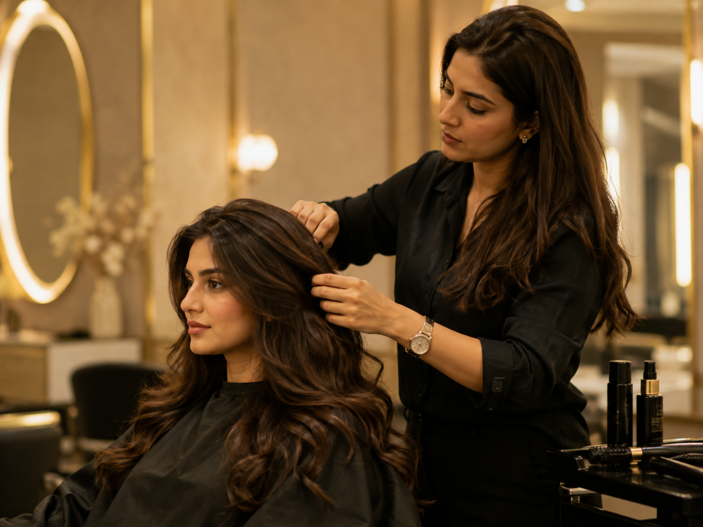 Hair styling and professional hair care at Auréance Studio
